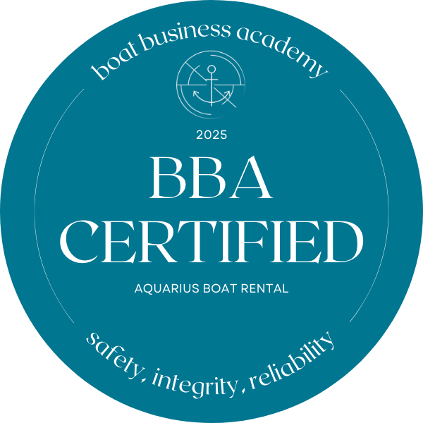 BBA certified means that Aquarius Boat Rental has been audited and is a safe boat rental company.