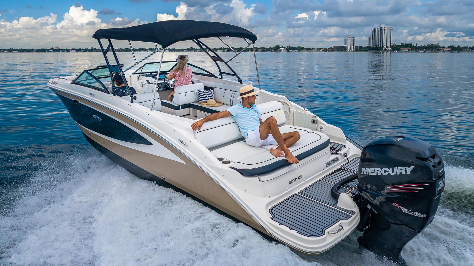 Fun Boat Rental with Captain in Miami Beach – up to 6 people from $250