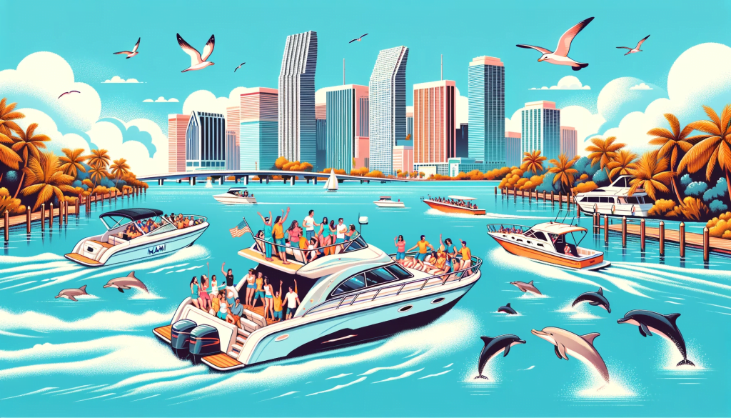 Illustration Of A Fun-Filled Boating Day In Miami