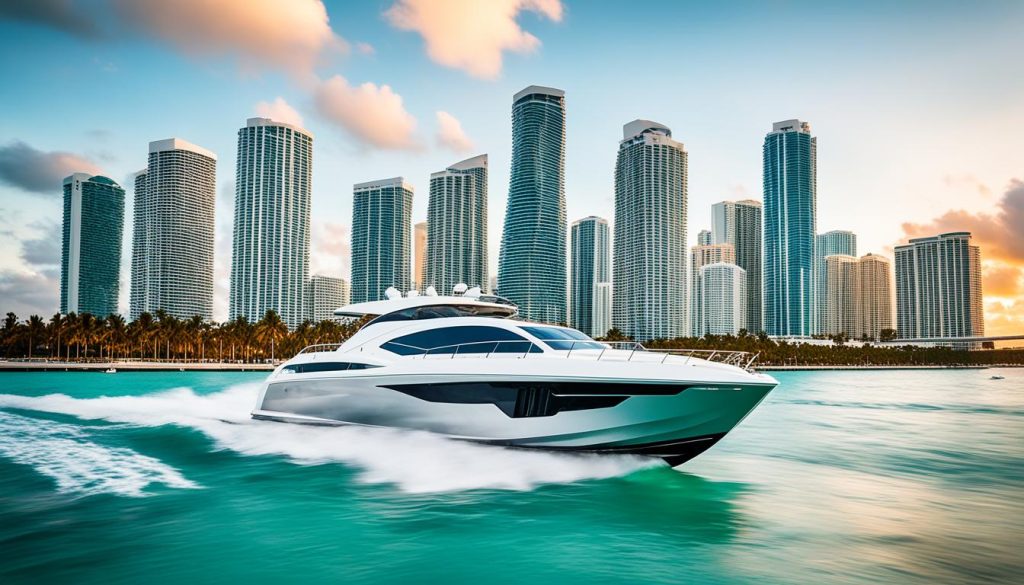 Luxury boat rental in Miami Beach