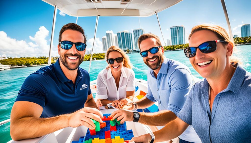 Team Building Boat Rentals Miami on Aquarius Tours